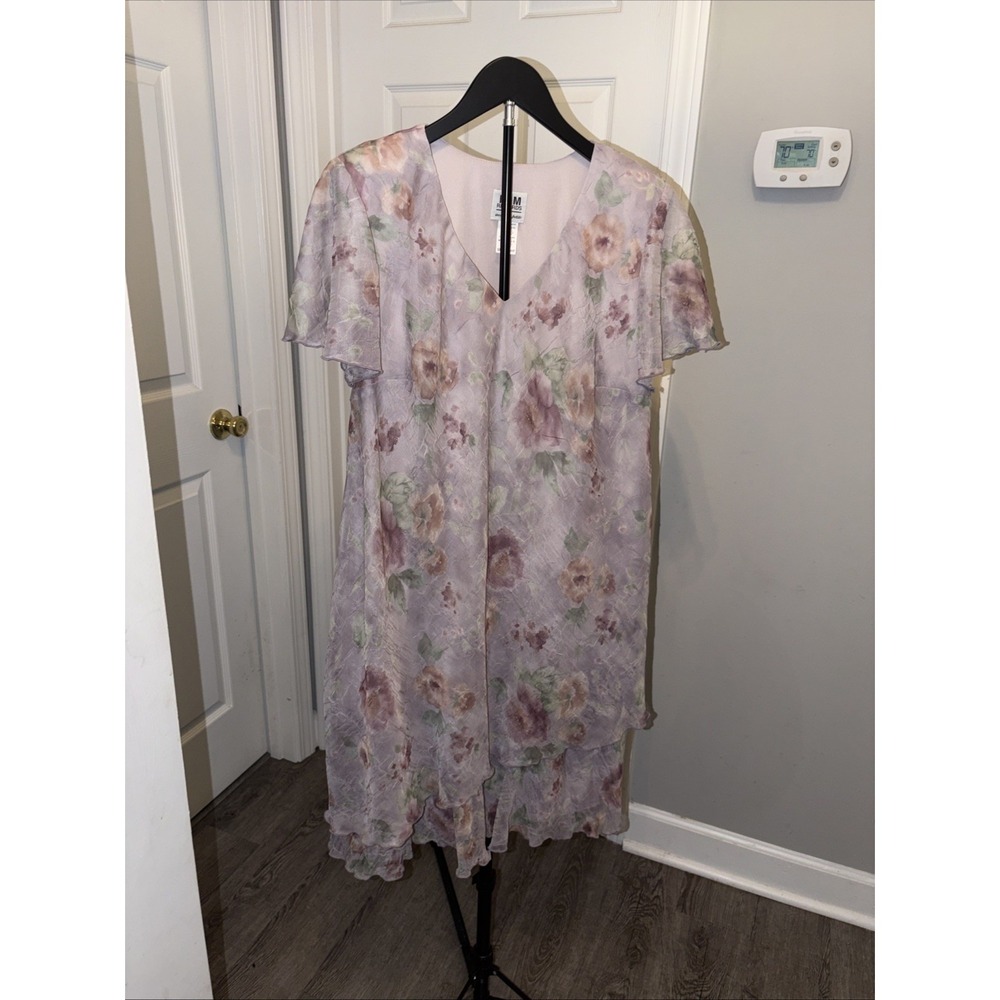 R&M Richards Vintage 90s Y2K Size 14WP Fairycore Watercolor‎ Floral Garden EUC